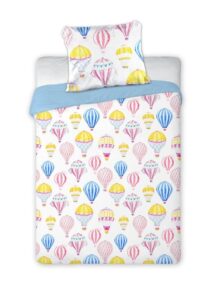 Detské bavlnené posteľné prádlo Balóny 005 - 100x135 cm