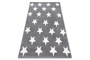Kusový koberec SKETCH MIKE sivý/biely - hviezda