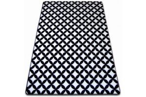 Kusový koberec SKETCH CALLUM biely / čierny - diamantový