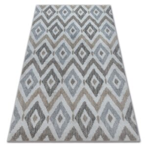 Kusový koberec SOFT ROMBY modro-sivý