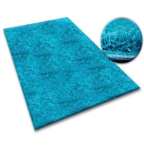 Kusový koberec SHAGGY Izebelie 5cm tyrkysový