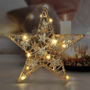 Solight 1v240 Vianočná LED hviezda Glitter 14 LED