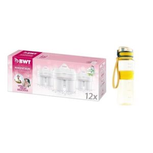 BWT Náhradné filtre 12 ks s darčekom - športová fľaša 600 ml Farba biela