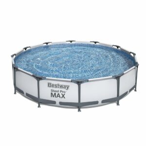 Bestway Okrúhly nadzemný bazén Steel Pro MAX s kartušovou filtráciou Farba sivá