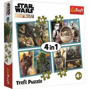 TREFL Mandalorian a jeho svět 4v1 35,48,54,70 dielov puzzle