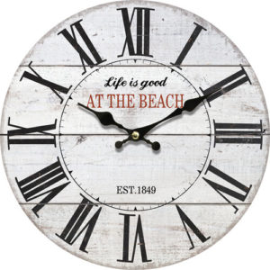 Drevené nástenné hodiny At the beach