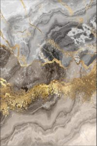 Koberec Marble 160×230 cm sivý/zlatý