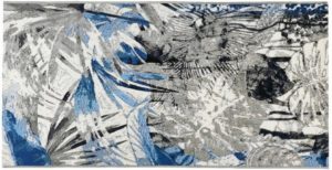 Koberec JUNGLE VI 60×110 cm sivý/modrý