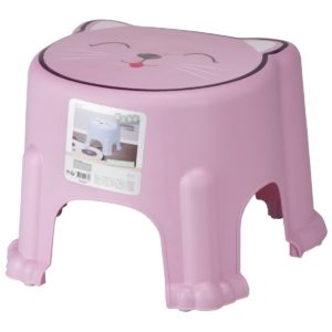 Hatu Detská plastová stolička Mačka ružová