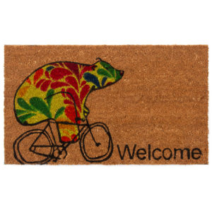 Home Elements Kokosová rohožka Medveď na bicykli