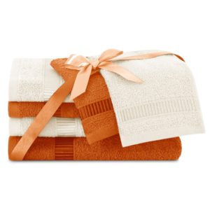 Sada 6 kusů ručníků AVIUM klasický styl oranžová