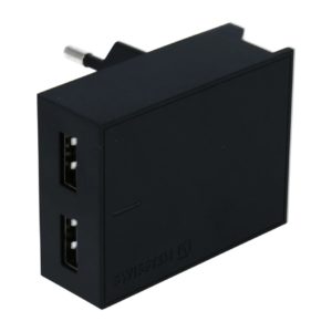 SWISSTEN Adaptér 230V/3A 2xUSB + USB-C kábel 1