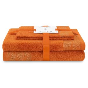 Súprava 3 ks uterákov ALLIUM klasický štýl oranžová