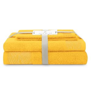 Súprava 3 ks uterákov ALLIUM klasický štýl žltá