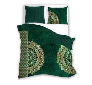 Povlečení ze saténové bavlny Pure Sateen 140×200 cm zelené