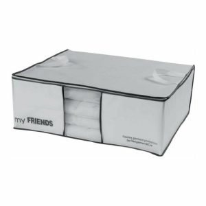 Compactor Úložný box na 2 periny Compactor „My Friends “ 58,5 x 68,5 x 25,5 cm, biely polypropylén
