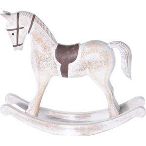 Dekoračný hojdací kôň Flavio biela
