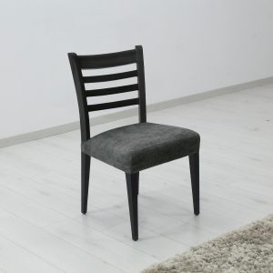 Forbyt Napínací poťah na sedák stoličky ESTIVELLA tmavosivá Veľkosť 40 - 50 cm