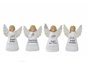 MAKRO – Anjel dekorácia 10cm rôzne nápisy