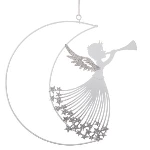 Vianočná kovová dekorácia Anjel