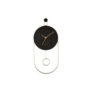 Karlsson 5892BK dizajnové kyvadlové nástenné hodiny Farba čierna