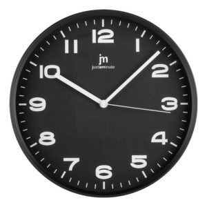 Lowell L00875N dizajnové nástenné hodiny Farba biela + čierna