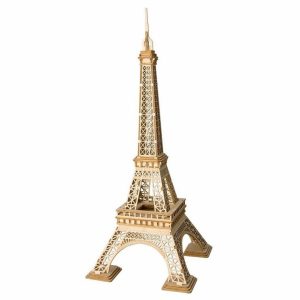 RoboTime drevené 3D puzzle Eiffelova veža Farba prírodná