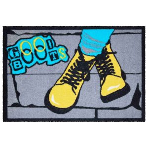 Grund Rohožka Boots sivá-modrá-žltá, 40 x 60 cm