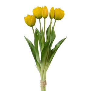 Umelý zväzok tulipánov 5 ks žltá