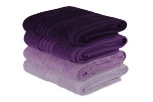 Sada 4 ks ručníků Rainbow 50×90 cm fialová