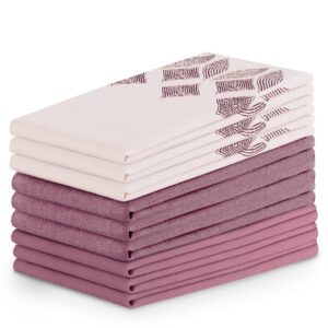 Súprava kuchynských uterákov Letty Stamp - 9 ks fialová