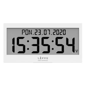Digitálne hodiny s češtinou LAVVU MODIG riadené rádiovým signálom LCX0010 37cm Farba biela