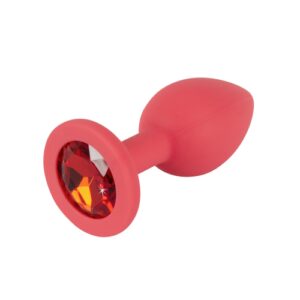 Silikónový análny kolík Jewel Red Plug small​ Farba červená