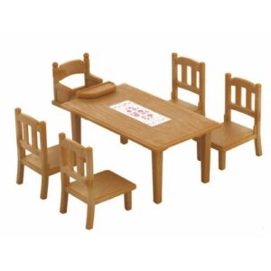 Sylvanian Families Nábytok - jedálenský stôl so stoličkami Farba hnedá