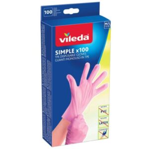 Vileda Simple rukavice M/L 100 ks Veľkosť M / L