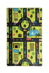 Detský koberec Green City 100×160 cm zelený