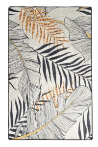 Koberec Herbal 120×180 cm bielo-čierny/zlatý