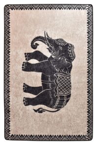 Koberec Elephant 80×200 cm béžový/čierny