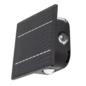 Rabalux 77034 solárne nástenné LED svietidlo Emmen Farba čierna