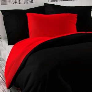 Kvalitex Saténové obliečky Luxury Collection červená / čierna