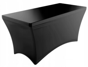 Elastický poťah na cateringový stôl PELY 180 cm čierny