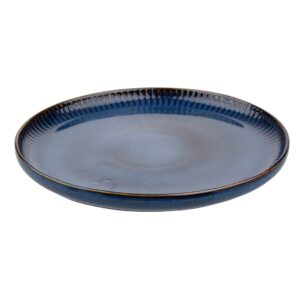Altom Porcelánový plytký tanier Reactive Stripes modrá