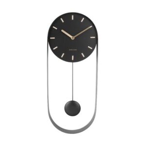 Karlsson 5822BK Dizajnové kyvadlové nástenné hodiny