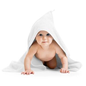 Bellatex Osuška pre bábätká s kapucňou biela