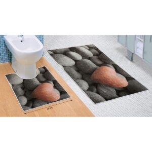 Bellatex Sada kúpeľňových predložiek Tmavé kamene 3D