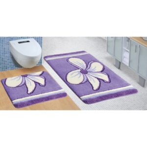 Bellatex Sada kúpeľňových predložiek Ultra Kvet fialová