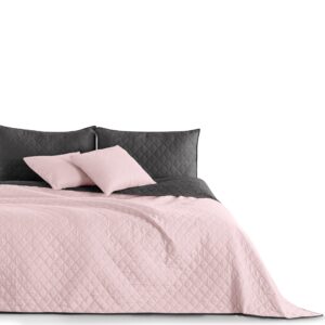 Obojstranný prehoz na posteľ DecoKing Axel ružový/uhľový